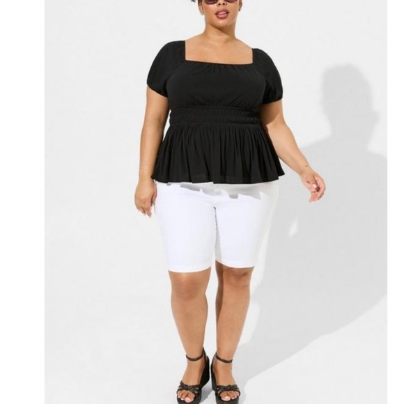 TORRID NWT Washable Crinkle Gauze Cris Cross Back Top - Picture 3 of 5